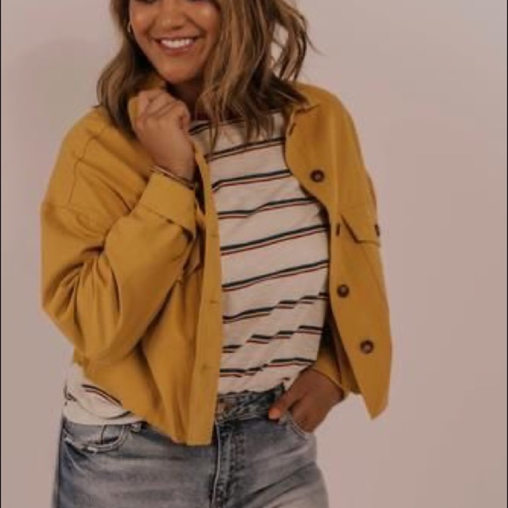 Roolee Cropped yellow jacket